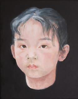 Portret meisje ZT-201904 olieverf op doek, onderdeel van project Cyclus